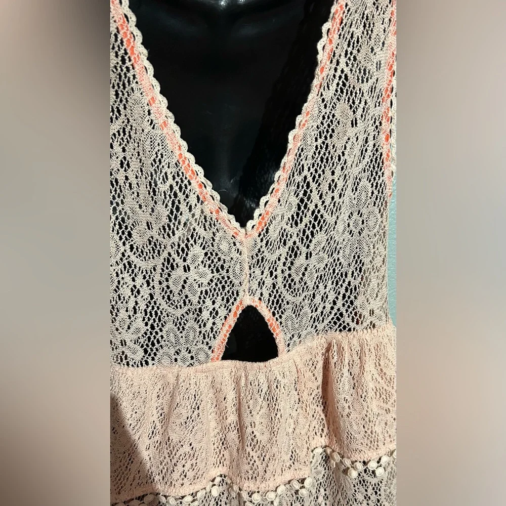 Free People Lace Tank Top Size Medium